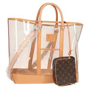 LOUIS VUITTON Isaac Mizrahi Tote Bag Vinyl Leather Clear